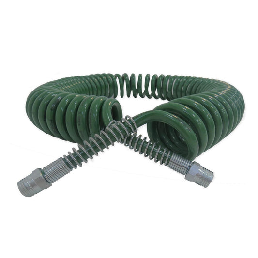 Manguera (ensamble) espiral verde agua-aire conexion macho 1/4"X25' SCHWEERS