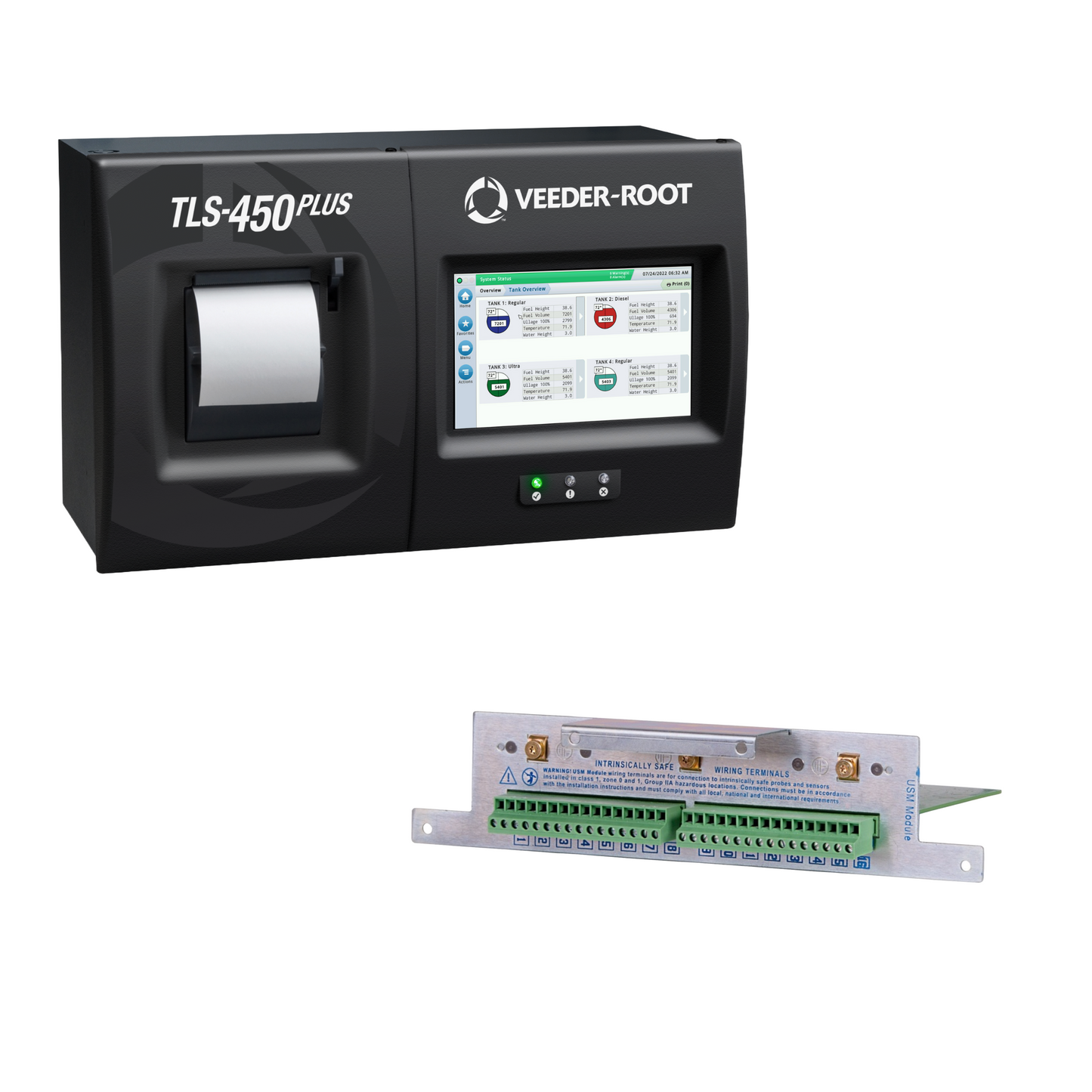 Paquete de consola TLS-450 Plus y modulo de 16 entradas universales VEEDER ROOT