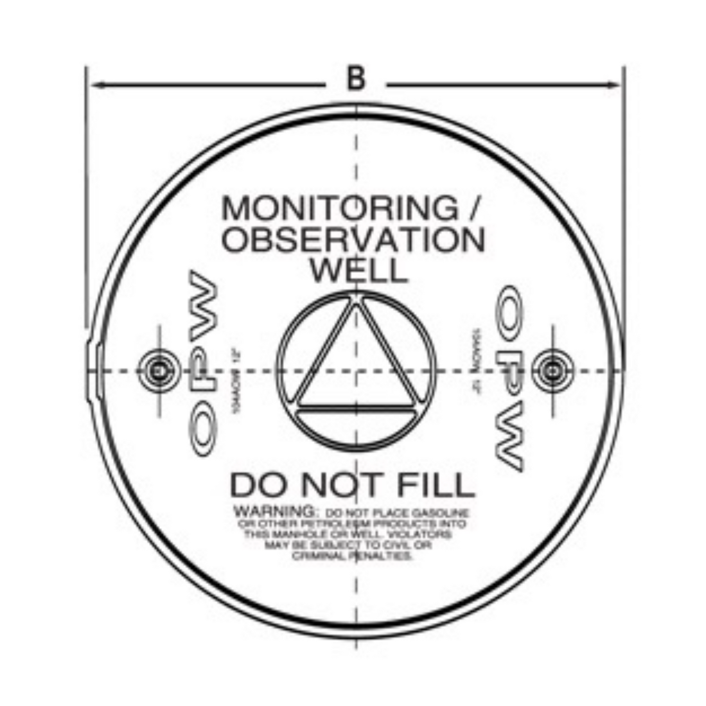 Tapa de 12" para registro de observacion 104AOW-1200 OPW