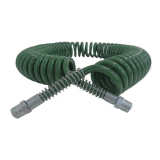 Manguera (ensamble) espiral verde agua-aire conexion macho 1/4"X25' SCHWEERS