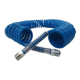 Manguera (ensamble) espiral azul agua-aire conexion macho 1/4"X25' SCHWEERS